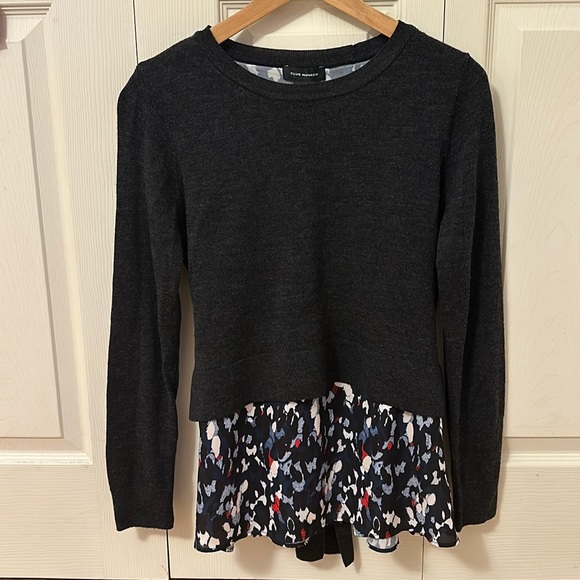 CLUB MONACO Azamik Layered Wool Long-Sleeve Sweater size medium - Picture 2 of 7